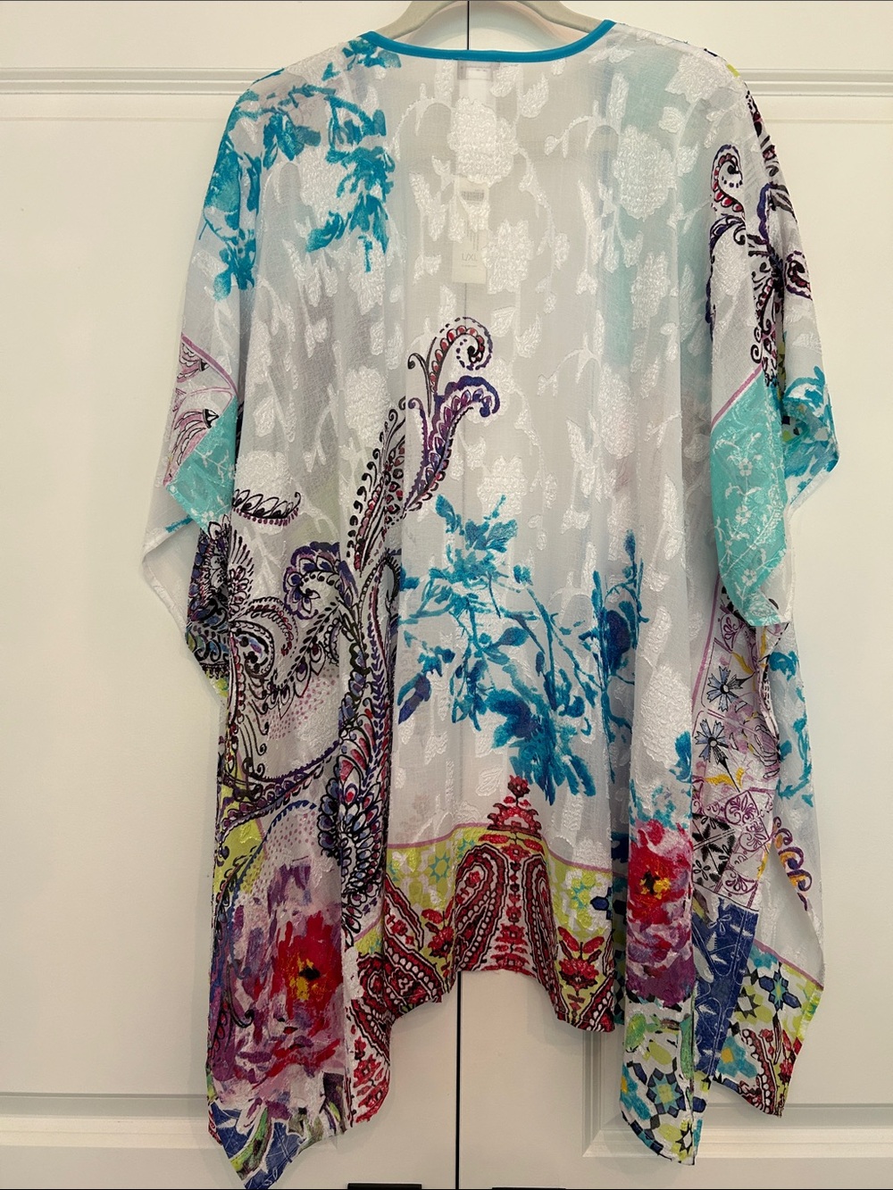 Chico's Patchwork Printed Ruana - Picture 4 of 4